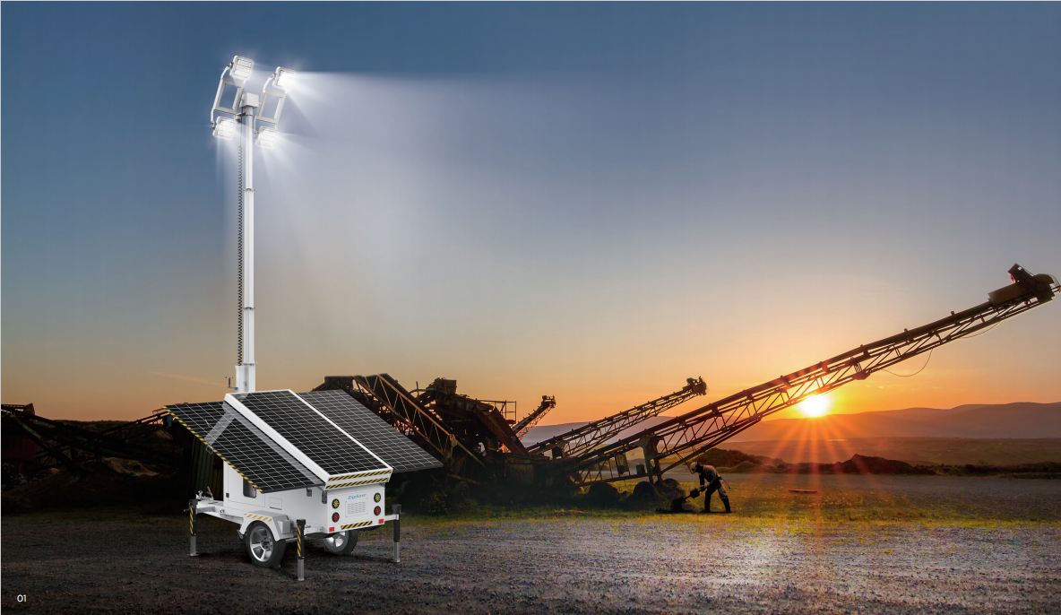MOBILE AND LIFEABLE SOLAR LIGHTING VEHICLE TOWER 5